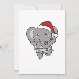 Elephant Christmas Winter Animals Elephants Feiertagskarte