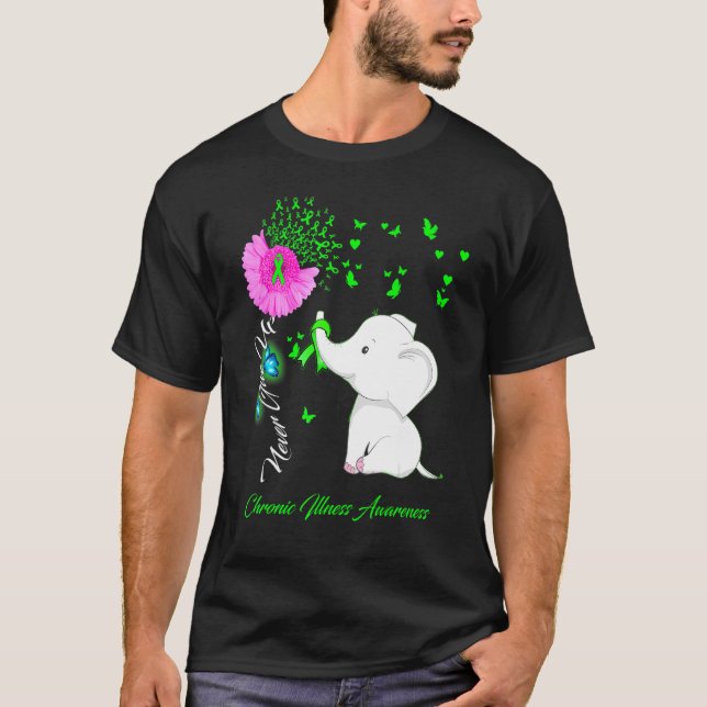 Elephant Chronic Illness Awareness Chronic Illnes T-Shirt (Vorderseite)