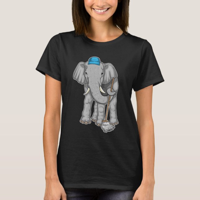 Elephant Cleaner Mop T-Shirt (Vorderseite)