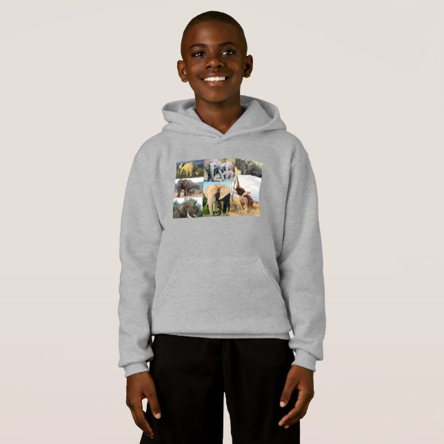 Elephant Color Foto Hoodie (Vorne ganz)