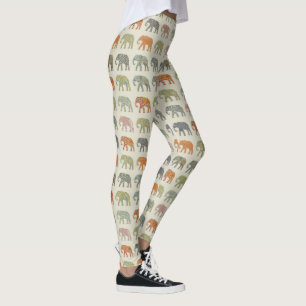 Elephant Colorful Animal Pattern heute Leggings