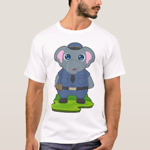 Elephant Cop Police hat Polizei T-Shirt