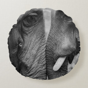 ELEPHANT COUPLE RUNDES KISSEN