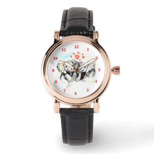 Elephant Couple Watch Love Hug Armbanduhr