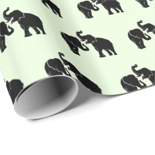 Elephant Couple Wrapping Paper Family Geschenkpapier