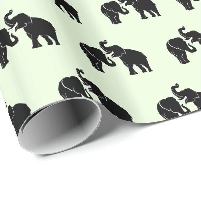 Elephant Couple Wrapping Paper Family Geschenkpapier (Rolleneckpunkt)