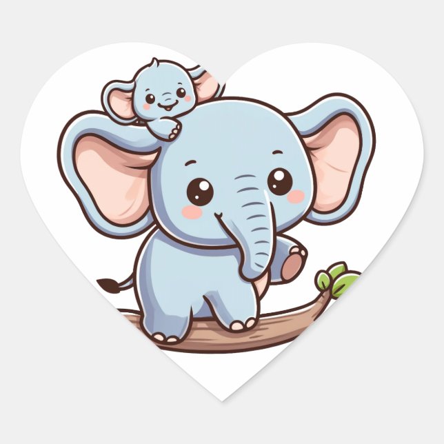 Elephant Cuddle Climb Sticker (Vorderseite)
