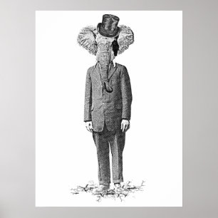 Elephant Dandy Poster