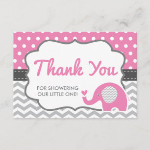 Elephant Danke Karte, EDITABLE FARBE