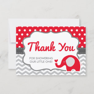 Elephant Danke Karte, EDITABLE FARBE