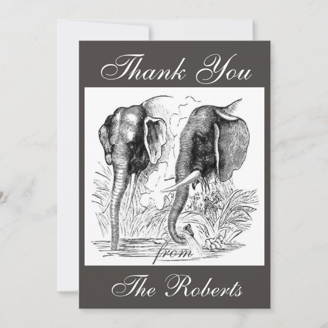 Elephant Dankeschön Card Dankeskarte (Vorderseite)