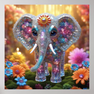 Elephant Design behalten oder gestalten Sie Ihr ei Poster