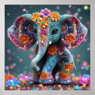 Elephant Design behalten oder gestalten Sie Ihr ei Poster