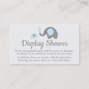 Elephant Display Shower Inserts in Blau und Grau