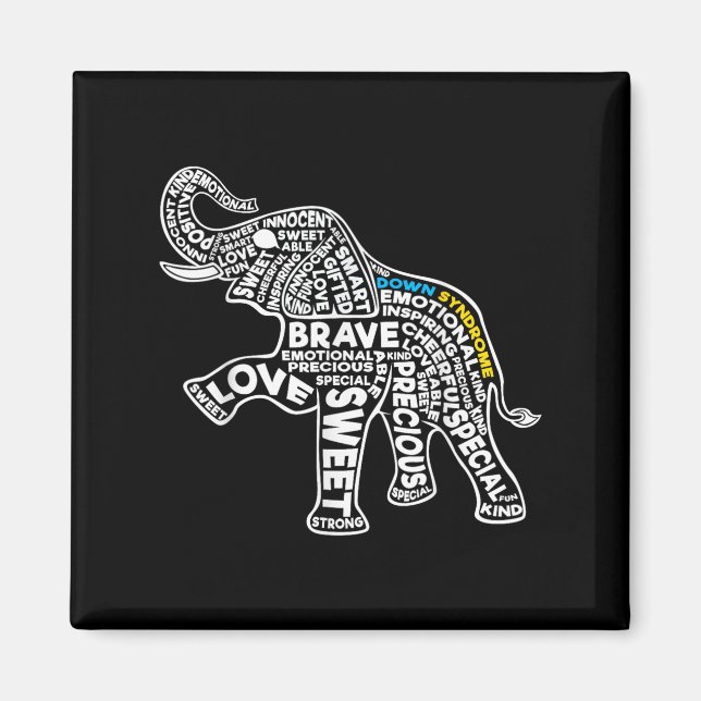 Elephant-Down-Syndrom Magnet (Vorne)