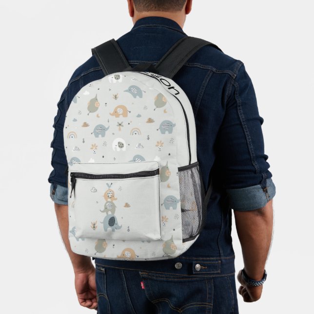Elephant Dreams & Rainbow Skies Bedruckter Rucksack (Insitu (Modell))