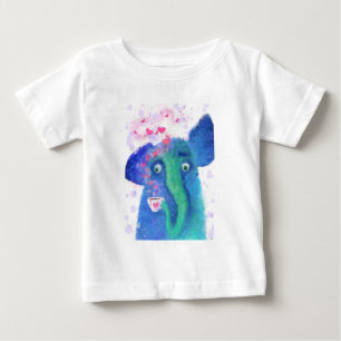 Elephant Drink Coffee Funny Baby T - Shirt