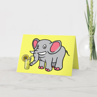 Elephant Drink Lemonade Support Card Karte