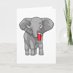 Elephant Drinking mug Karte