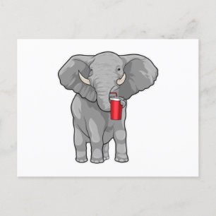 Elephant Drinking mug Postkarte