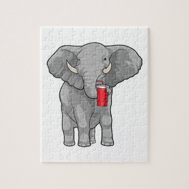 Elephant Drinking mug Puzzle (Vertikal)