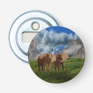 Elephant Duo Ölfarbe, Magnetflaschenöffner Flaschenöffner