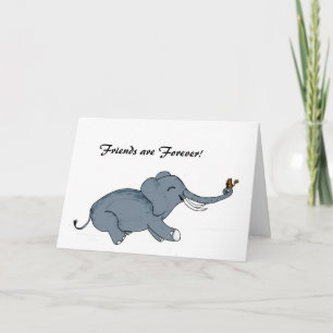 Elephant & Eichhörnchenfreunde für immer Karte