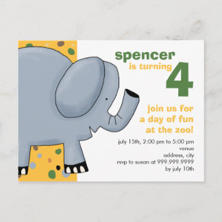 Elephant ・ Einladung zum Geburtstag