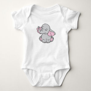 Elephant Elephant Cartoon Baby Strampler