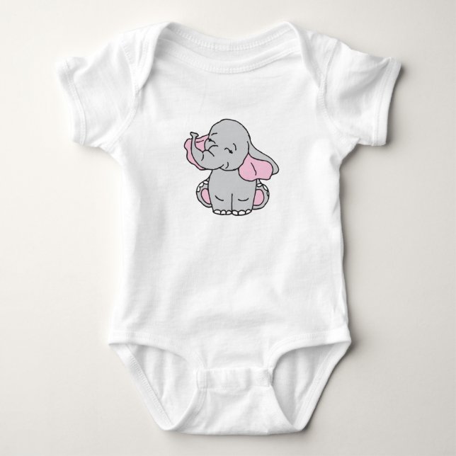 Elephant Elephant Cartoon Baby Strampler (Vorderseite)