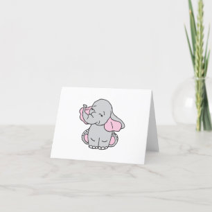 Elephant Elephant Cartoon Dankeskarte
