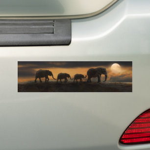 ELEPHANT ELEPHANTS BUMPER STICKERS AUTOAUFKLEBER