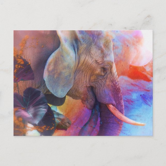 ELEPHANT ERINNERT SICH AN SACRED-GEWÄSSER POSTKARTE (Vorderseite)