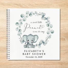 Elephant Eucalyptus Baby Shower Gästebuch Notizbuch