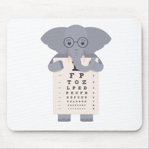 Elephant Eye Chart Mousepad