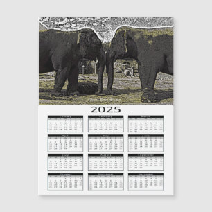 Elephant Eyes 2025 Kalender Magnetkarte