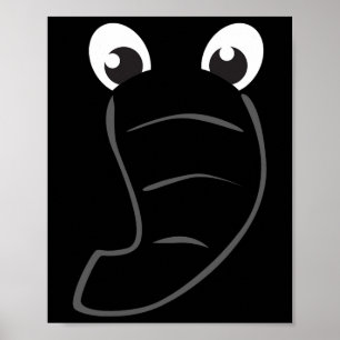 Elephant Face Niedlich Kids Halloween Kostüm Tier Poster