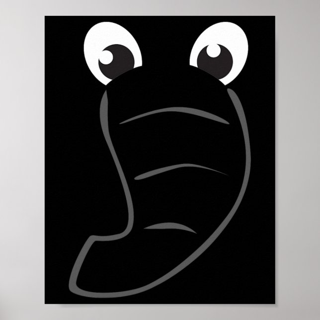 Elephant Face Niedlich Kids Halloween Kostüm Tier  Poster (Vorne)