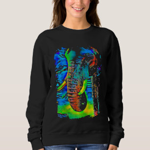 Elephant Face Pop Art Sweatshirt