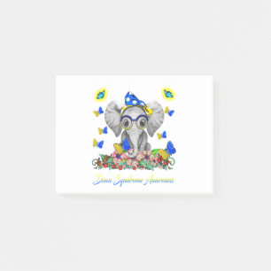 Elephant Faith Hope Liebe Down Syndrome Awareness Post-it Klebezettel