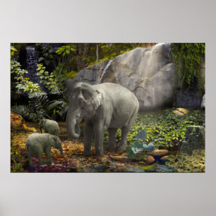 ELEPHANT FAMILY "GREEN ROOM" #2 POSTER
