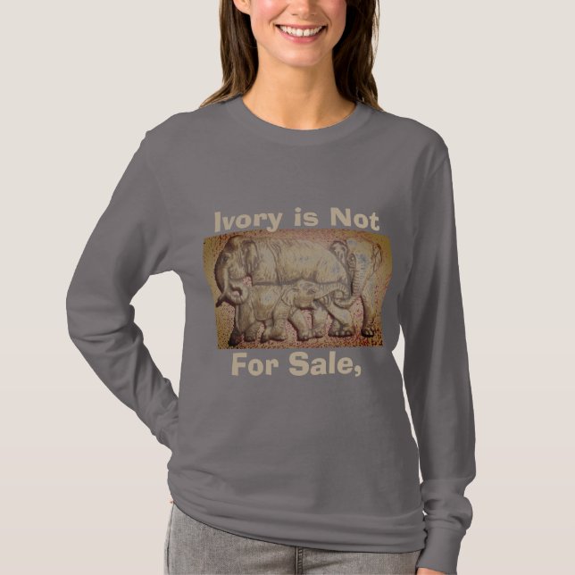 Elephant Family Ivory steht nicht zum Verkauf T-Shirt (Vorderseite)