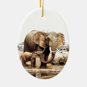 Elephant Family Weihnachtsschmuck