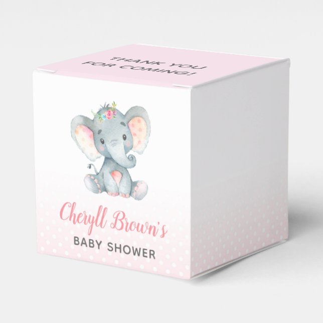Elephant Fevor Box - Girl Baby Shooter Pink Geschenkschachtel (Vorderseite)