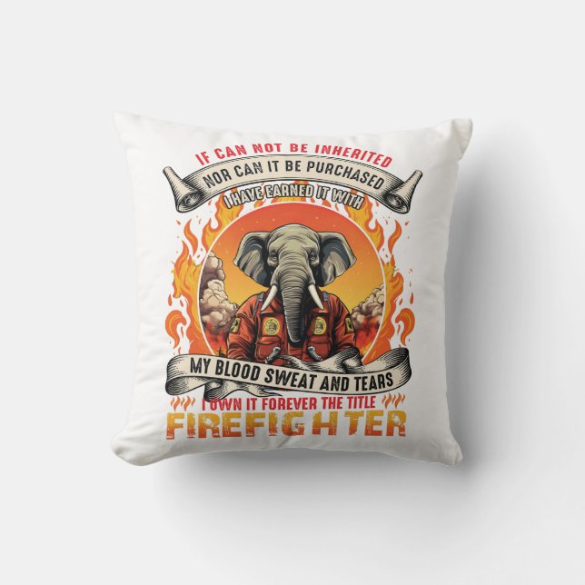 Elephant Firefighter Kissen (Vorderseite)