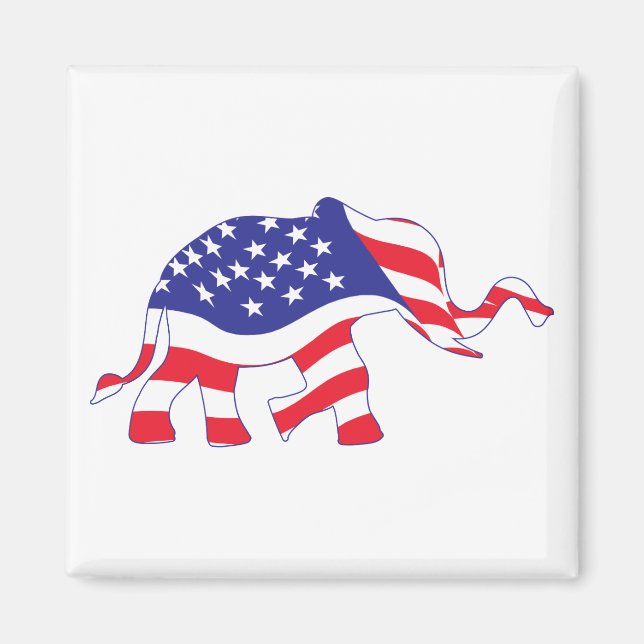 Elephant-FLAG Magnet (Vorne)