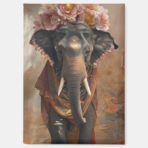 Elephant Floral Harmony Magnet