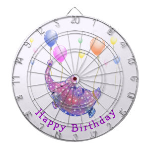 Elephant Flying Colorful Balloons Dart Board Gesch Dartscheibe
