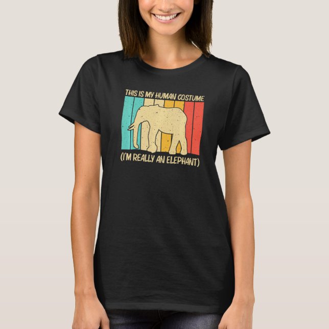 Elephant For Men Women Indian Elephant Mammoth Vin T-Shirt (Vorderseite)