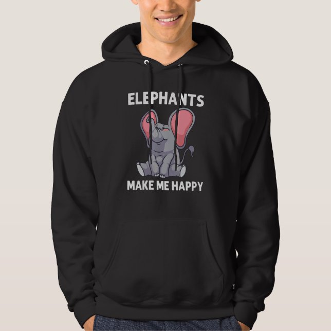 Elephant For Men Women Wildlife Indian Elephant   Hoodie (Vorderseite)